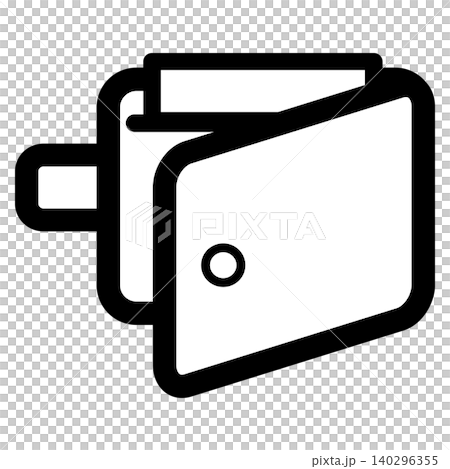 A simple and cute wallet icon (monochrome) A simple and cute wallet icon (monochrome) 140296355