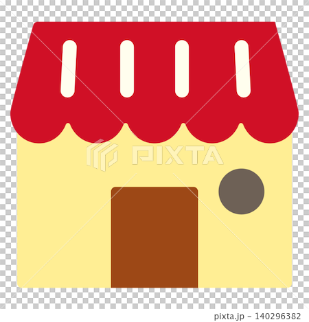 Simple and cute shop icon (flat design) Simple and cute shop icon (flat design) 140296382