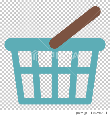 A simple and cute shopping basket icon (flat design) 140296391
