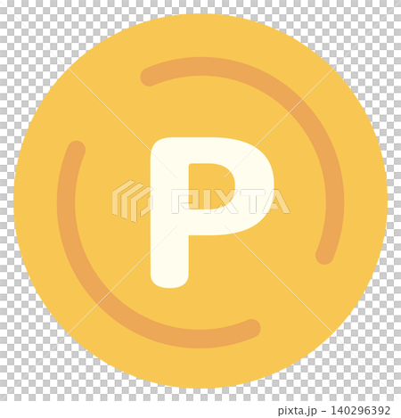 Simple and cute point coin icon (flat design) Simple and cute point coin icon (flat design) 140296392