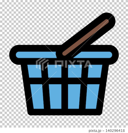 Simple and cute shopping basket icon 140296418