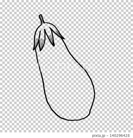 A simple line drawing of an eggplant. A simple line drawing of an eggplant. 140296428
