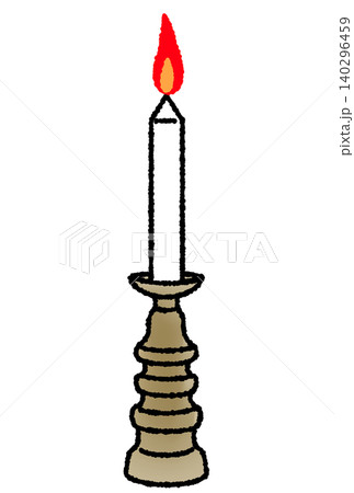 仏壇のろうそく立てのイラスト 仏壇のろうそく立てのイラスト 140296459