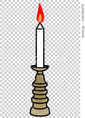 Illustration of a candle holder for a Buddhist altar Illustration of a candle holder for a Buddhist altar 140296459