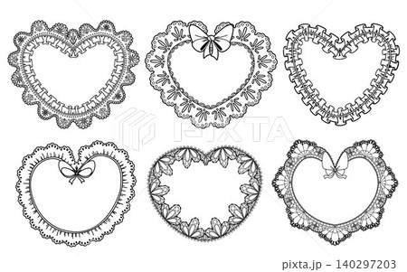 Vintage coquette lace frames, whimsical borders Vintage coquette lace frames, whimsical borders 140297203