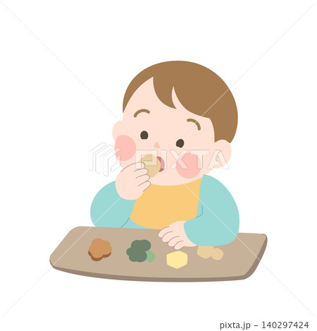 手づかみ食べ|離乳食|b001b 手づかみ食べ|離乳食|b001b 140297424
