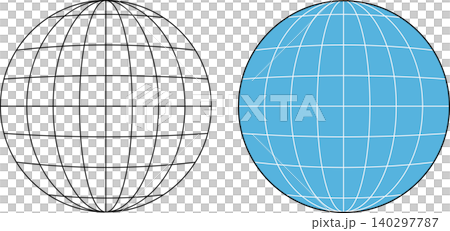 Abstract globe grid sphere vector set with black outline and blue 3D planet models isolated on white background Abstract globe grid sphere vector set with black outline and blue 3D planet models isolated on white background 140297787