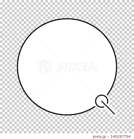 Simple circular speech bubble illustration (white background) Simple circular speech bubble illustration (white background) 140297794