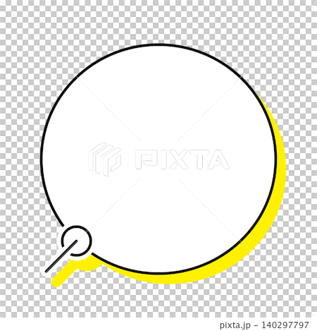 Simple circular speech bubble illustration (white background) Simple circular speech bubble illustration (white background) 140297797