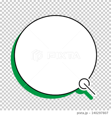 Simple circular speech bubble illustration (white background) 140297807