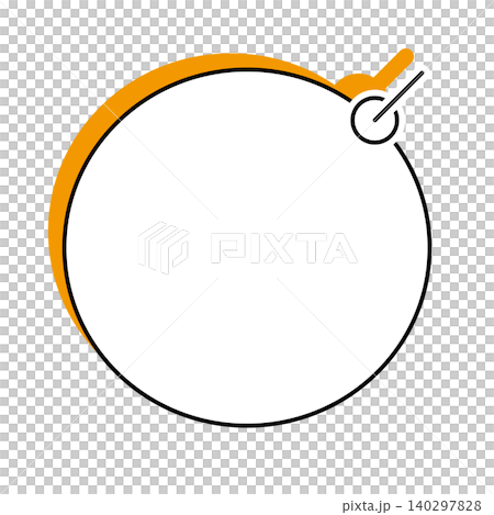 Simple circular speech bubble illustration (white background) Simple circular speech bubble illustration (white background) 140297828