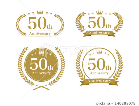 ゴールドの50周年記念アニバーサリーエンブレムセット 高級ロゴコレクション ゴールドの50周年記念アニバーサリーエンブレムセット 高級ロゴコレクション 140298079