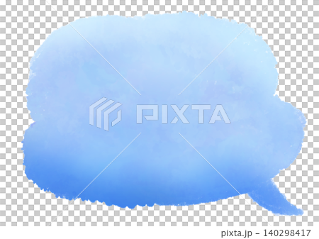 A three-dimensional, cloud-shaped speech bubble in light blue watercolor. A three-dimensional, cloud-shaped speech bubble in light blue watercolor. 140298417