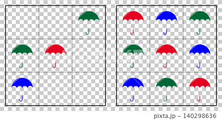 Children sudoku puzzle game vector template with colorful umbrellas logical education worksheet PNG Children sudoku puzzle game vector template with colorful umbrellas logical education worksheet PNG 140298636