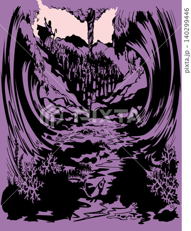 Vector drawing. Moses by the Sea Vector drawing. Moses by the Sea 140299446