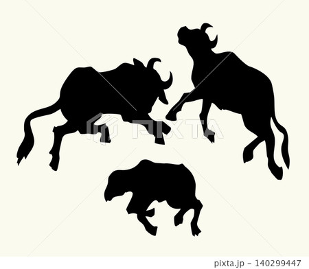 Vector drawing. Cattle plague icon Vector drawing. Cattle plague icon 140299447