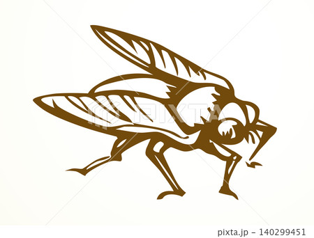 Vector drawing. Dogfly. One of the Plagues of Egypt. Vector drawing. Dogfly. One of the Plagues of Egypt. 140299451