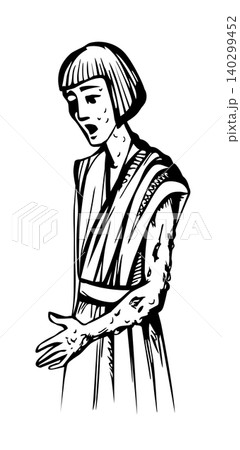 Vector drawing. Ulcers on the body Vector drawing. Ulcers on the body 140299452