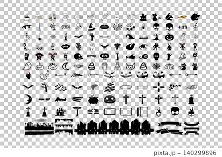 Spooky Halloween Silhouettes and Holiday Symbol Pack Spooky Halloween Silhouettes and Holiday Symbol Pack 140299896
