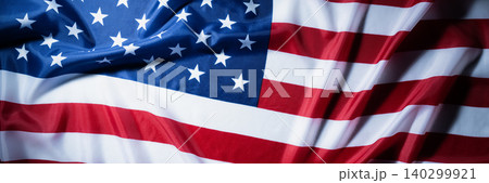 Panoramic american flag background patriotic waving Panoramic american flag background patriotic waving 140299921