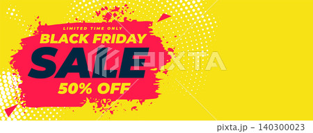 modern style black friday limited sale banner with halftone pattern modern style black friday limited sale banner with halftone pattern 140300023