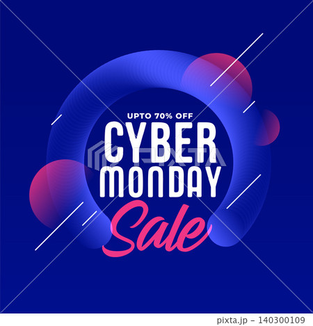 Cyber monday sale template with discount offer vector illustration Cyber monday sale template with discount offer vector illustration 140300109