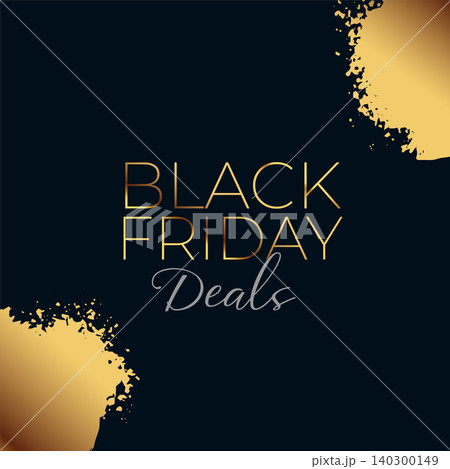 premium black friday big deal template with golden grunge effect premium black friday big deal template with golden grunge effect 140300149