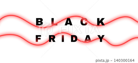 modern style black friday sale banner with glowing wavy line 140300164