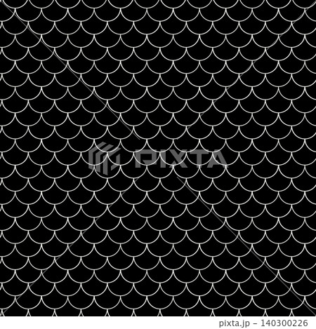 Fish scale pattern. Mermaid tail white line seamless pattern. Fish, snake skin endless texture. Mermaid, dragon, snake scales background. Water wave, roof tiles. Japanese minimal ornament wallpaper Fish scale pattern. Mermaid tail white line seamless pattern. Fish, snake skin endless texture. Mermaid, dragon, snake scales background. Water wave, roof tiles. Japanese minimal ornament wallpaper 140300226