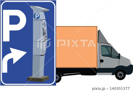 Paid parking sign for vans-Paid parking sign for vans- Paid parking sign for vans-Paid parking sign for vans- 140301377