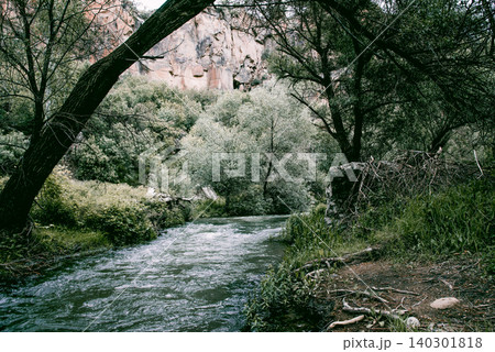 Melendiz River flowing in Ihlara Valley in Cappadocia Turkey, summer landscape 140301818