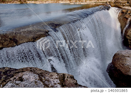 Niagara Falls on Cievna River in Podgorica Montenegro summer landscape sunny day Niagara Falls on Cievna River in Podgorica Montenegro summer landscape sunny day 140301865