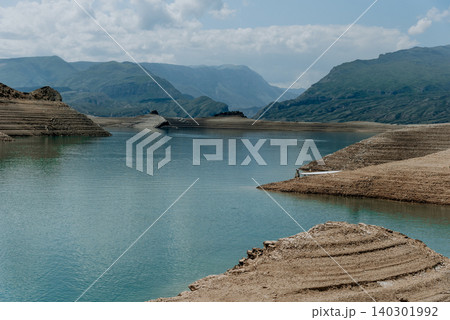 Chirkeyskoye Reservoir, lake in Caucasus Dagestan Russia, summer landscape Chirkeyskoye Reservoir, lake in Caucasus Dagestan Russia, summer landscape 140301992