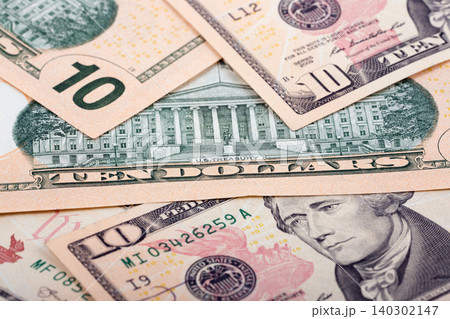 American ten dollars a business background 140302147
