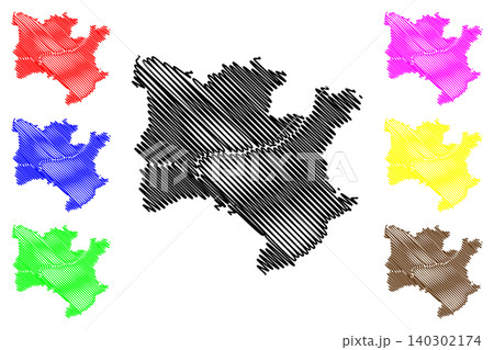 Melk district (Republic of Austria or osterreich, Lower Austria or Niederosterreich state) map vector illustration, scribble sketch Bezirk Melk map Melk district (Republic of Austria or osterreich, Lower Austria or Niederosterreich state) map vector illustration, scribble sketch Bezirk Melk map 140302174