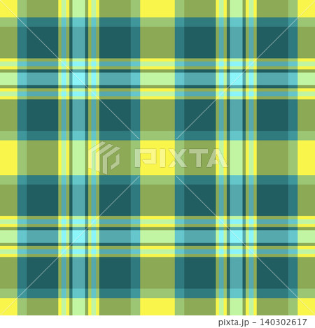 Bag tartan pattern background, daisy textile vector fabric. Skirt check texture seamless plaid in green and cyan colors. Bag tartan pattern background, daisy textile vector fabric. Skirt check texture seamless plaid in green and cyan colors. 140302617