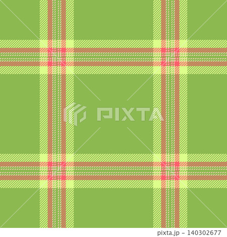 Genuine tartan check texture, purity background vector pattern. Nobility fabric textile seamless plaid in green and lime colors. 140302677