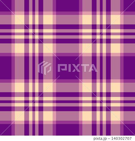 Argyle tartan check fabric, scratched pattern texture plaid. Table cloth textile seamless background vector in pink and purple colors. Argyle tartan check fabric, scratched pattern texture plaid. Table cloth textile seamless background vector in pink and purple colors. 140302707