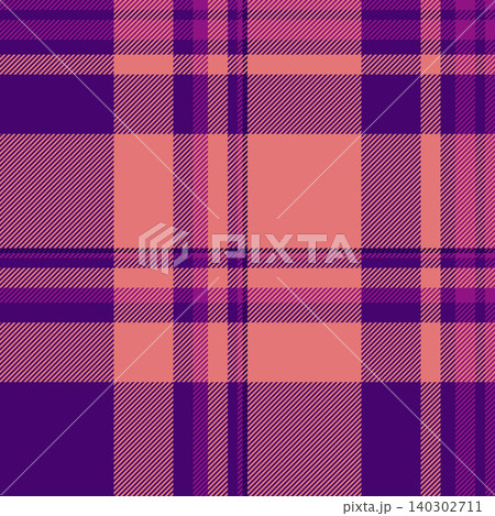 Advertising pattern textile vector, picnic tartan fabric background. Summer texture plaid check seamless in violet and red colors. 140302711