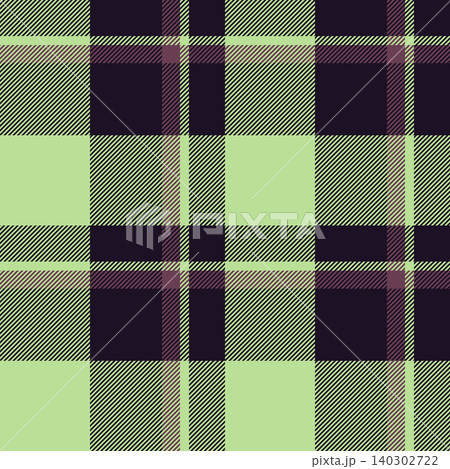 Harmony background plaid vector, india texture seamless check. Refresh textile tartan fabric pattern in black and green colors. 140302722