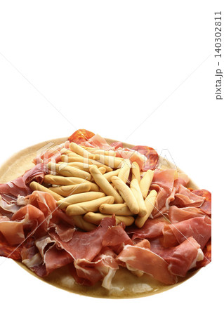 Breadsticks with Ham and Cured Pork Snack Breadsticks with Ham and Cured Pork Snack 140302811