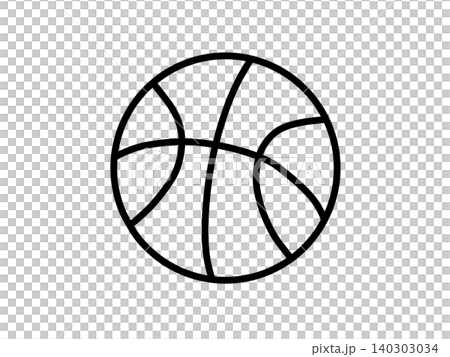 籃球輪廓圖示 - 運動/球類運動圖片 140303034