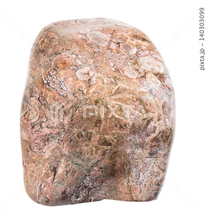 polished piece of brown rhyolite rock cutout 140303099