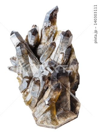 sample of smoky quartz crystals cutout 140303111