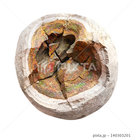 raw piece of chalcopyrite geode cutout raw piece of chalcopyrite geode cutout 140303201