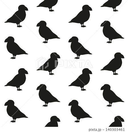 Vector seamless pattern of puffin bird Vector seamless pattern of puffin bird 140303461