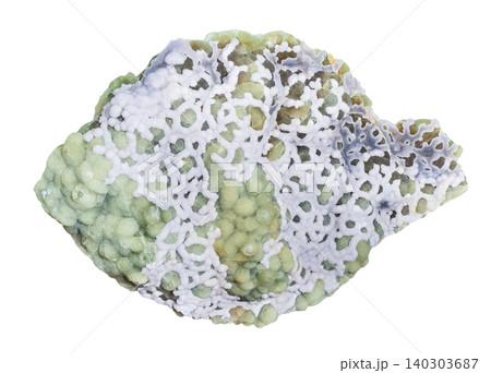 raw piece of botryoidal fluorite rock cutout raw piece of botryoidal fluorite rock cutout 140303687