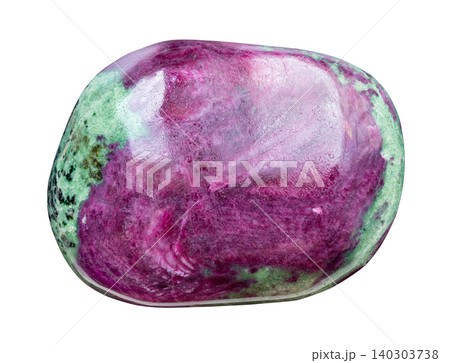 polished anyolite (ruby in zoisite) rock cutout 140303738