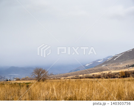 misty cloud on mountains in Lori Province, Armenia misty cloud on mountains in Lori Province, Armenia 140303756