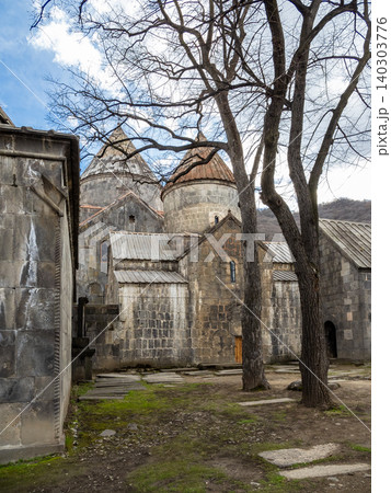 bare trees in courtyard of Sanahin Monastery, Lori bare trees in courtyard of Sanahin Monastery, Lori 140303776